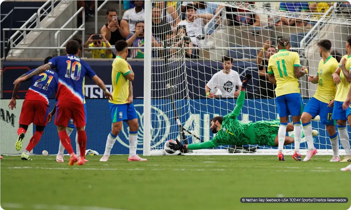 Capa: Brasil empata com EUA em último teste antes da Copa América